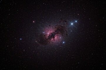 Vibrant cosmic nebulae and twinkling stars in the universe. Enigmatic glowing nebula under a luminous star-filled sky. Creative 3D digital art background for sci-fi and cosmic discovery.