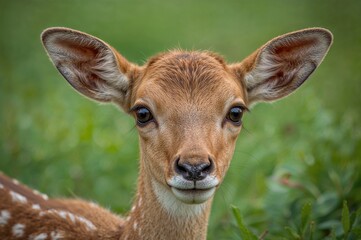 Wall Mural - adorable young antelope face - detailed view of peaceful creature