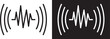 © MDParveg - ofvs590 OutlineFilled Vecto rSign ofvs - sound wave vector icon . voice assistant sign . iot . isolated transparent . black outline filled version.The ofvs590 OutlineFilled Vector Sign ofvs represents
