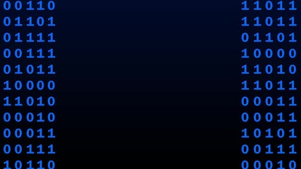 	
Binary Code on Black Digital Background. Rows of ones and zeros in a binary pattern create a digital data backdrop, symbolizing coding and information processing