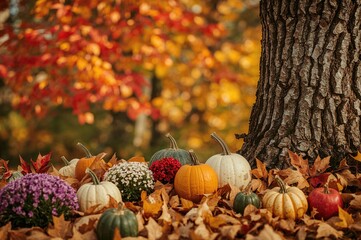 Wall Mural - Autumnal Hues in a Northeastern City