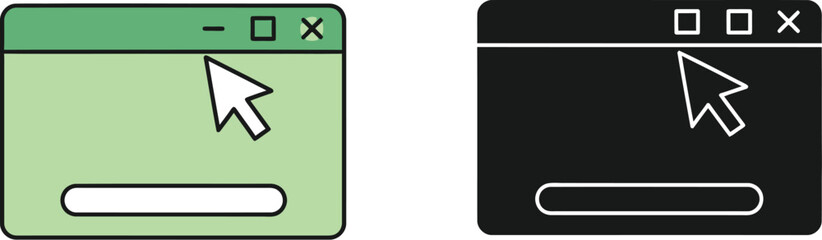 Window interface design illustration for web and app development use