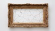 © Dina - Antique gold frame, cracked white canvas