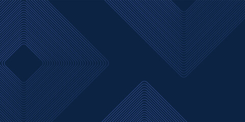 Wall Mural - Dark blue background. Modern line stripes curve abstract presentation background simple