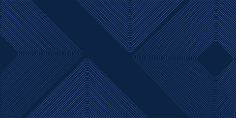 Wall Mural - Dark blue background. Modern line stripes curve abstract presentation background simple arts.