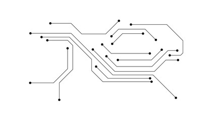 Wall Mural - vector futuristic circuit board , electronic motherboard , communication and engineering concept ,