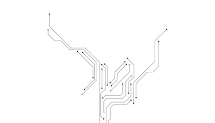 Wall Mural - technology black circuit diagram concept. high-tech circuit board connection system.vector abstract 