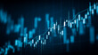 © Parol - Stock market chart with candlestick pattern showing financial data in blue color scheme background