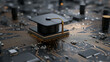 © Parol - Graduation cap on a microchip representing education in technology and artificial intelligence field