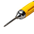 © Vika Tokalova - A detailed, high-angle shot of a yellow and silver screwdriver