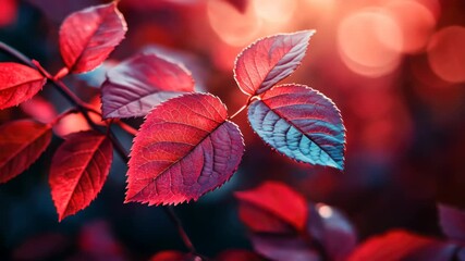 Wall Mural - Close-up of plant with red leaves