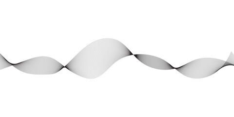 Wall Mural - abstract black wave banner template. wavy line with flowing curves. seamless pattern of continuous w