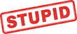 © rsvect02 - A red stamp with the word stupid on a transparent background