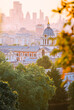 City of London at sunset, view from the Greenwich hill.