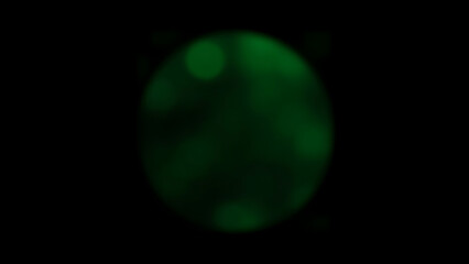 Wall Mural - Green Circle Inside Black Square Border