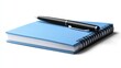 © Yevhen - Blue notebook and classic black ballpoint pen for professional office and educational use