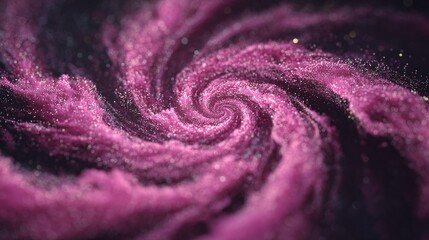 Wall Mural - Pink spiral nebula with stars in dark space abstract cosmic background.