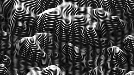 Wall Mural - point wave noise texture. abstract dot background. technological cyberspace background.