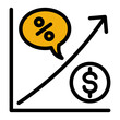 © Winaldi - Financial Increase Expansion Progress icon from the Financial Projection icon collection (Outline Color Lineal Style)