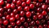 Fresh Red Cherries Background. (2)