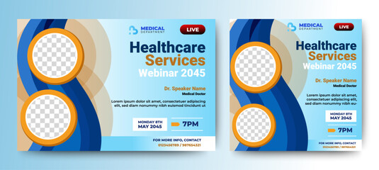 Wall Mural - medical healthcare social media post and web banner template. vector
