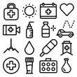 © Azadee - Medical and health care icon set vector illustration.