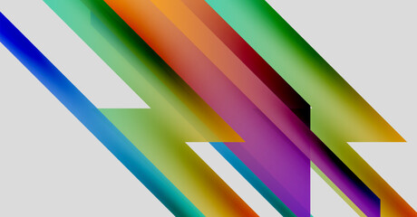 Wall Mural - abstract colorful diagonal stripes overlap. gradient hues create dynamic visual effect. modern desig