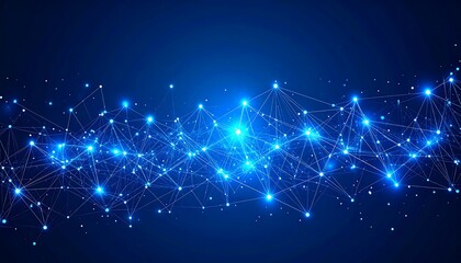 Blue Network Data Flow Abstract Background