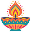 © Rawpixel.com - PNG Colorful Diwali festival oil lamp