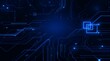 © CuteBee - Blue technology circuit board background abstract digital network system design art