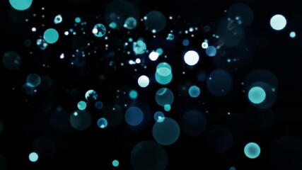 dust Floating blue particles on a dark background with bokeh effects