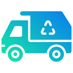 Wall Mural - garbage gradient fill icon