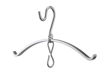 Metal hanger isolated on transparent background