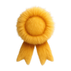 Wall Mural - png fuzzy yellow award ribbon illustration.