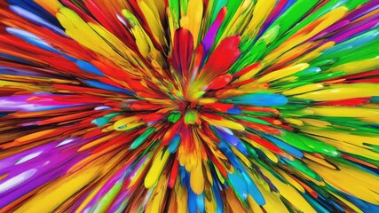 Wall Mural - Colorful splash art. AI.