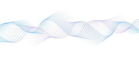 Wall Mural - blue wave curve lines banner background design. Digital frequency track equalizer. Stylized line art background. modern soft luxury texture with smooth and clean vector subtle background illustration