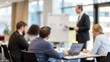 © N7 - Business professionals in conference room — engaging in training and strategic planning session