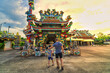 © avtk - Family visiting in old temple in Trat, Thailand