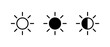 © ElsaNur - Daylight and brightness icon collection. Light and contrast symbol