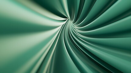 Wall Mural - the picture depicts a mesmerizing abstract vortex in shades of green, creating a sense of depth and 