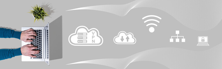 Wall Mural - Concept of vpn
