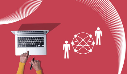 Wall Mural - Concept of social web