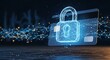 © Claren - Secure digital payment card with a lock graphic design.