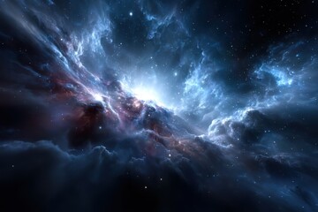 Wall Mural - Stunning celestial nebula revealing vibrant colors in deep space