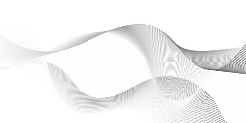 Wall Mural - vector wave digital white and gray blend futuristic technology flow tech transparent line stripe ene