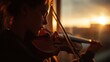 © JIRMoronta - Passionate Violinist Playing Her Instrument at Sunset