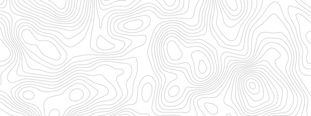 Wall Mural - Modern Geometric Map Design Incorporating Topographical Lines, Sea Maps, and Mounted Area Spaces for a Clean White Background
