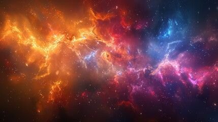 Wall Mural - Space background with stardust and shining stars. Realistic cosmos and color nebula. Colorful galaxy