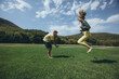 © nuzza11 - Sports game. Jump rope with friends.