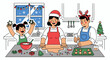 © Irfan - Family Baking Christmas Cookies A Holiday Tradition in the Kitchen